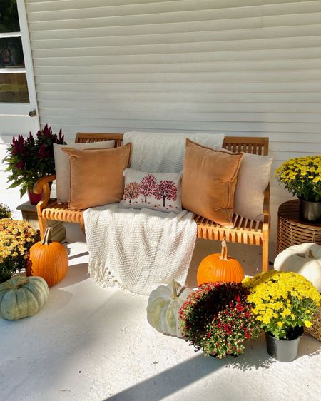 #ad I picked up these great fall outdoor bench decor items from @wayfair: fall throw pillows, cozy blankets, and a comfortable bench cushion, before the holiday craze. You can save up to 80% during the Wayfair 5 Days of Deals sale and the best part is that 10% of sale profits will go to Community Solutions in NYC, dedicated to solving homelessness. Click to shop via LTK! 🍁

#wayfair #noplacelikeit #wayfairathome #holidayhomedecor

#LTKSeasonal #LTKsalealert