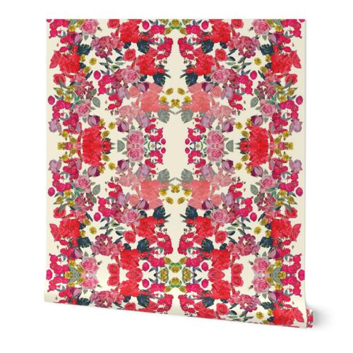 Antique Floral // Off White - EXTRA LARGE | Spoonflower