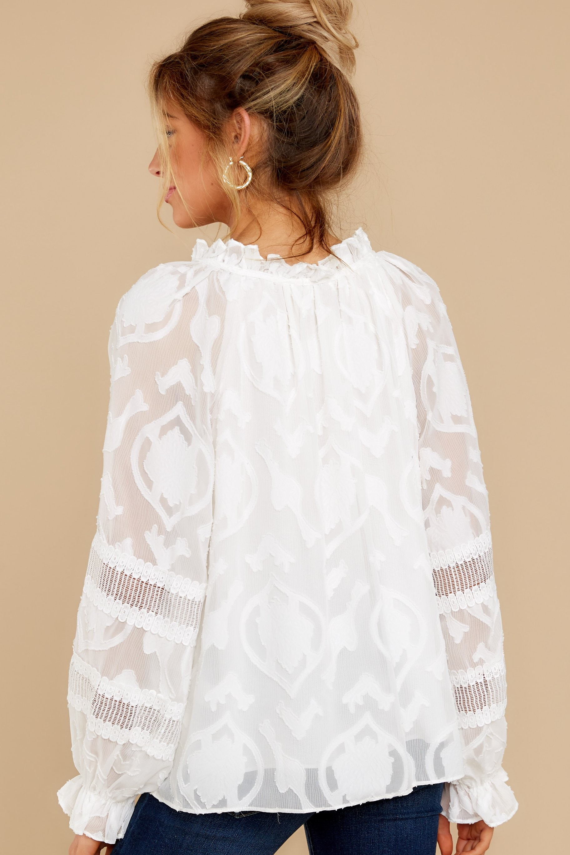 Talk This Out White Top | Red Dress 