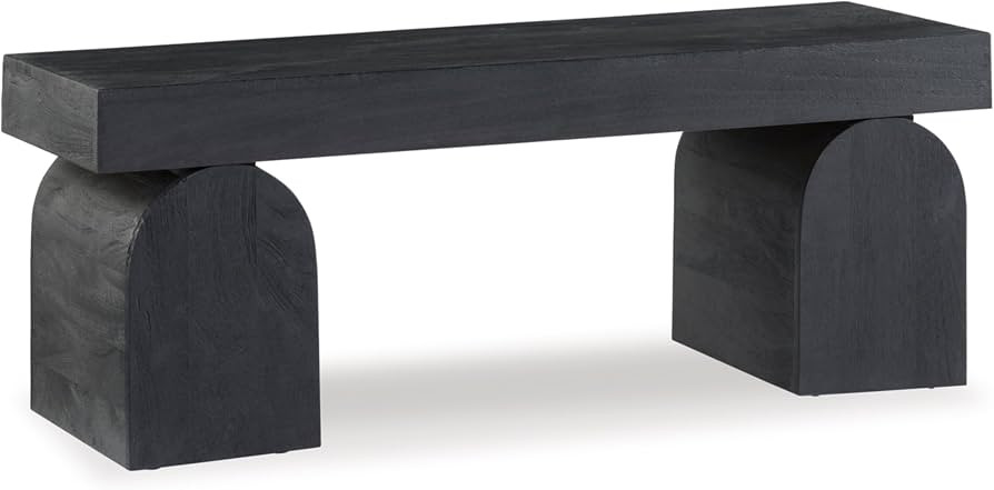 Signature Design by Ashley Holgrove Accent Bench, 50" W x 16" D x 18" H, Black | Amazon (US)