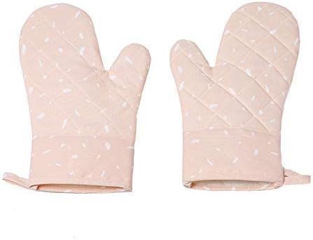Heat Resistant Kitchen Oven Gloves for Baking and Kitchen-Pink | Amazon (US)