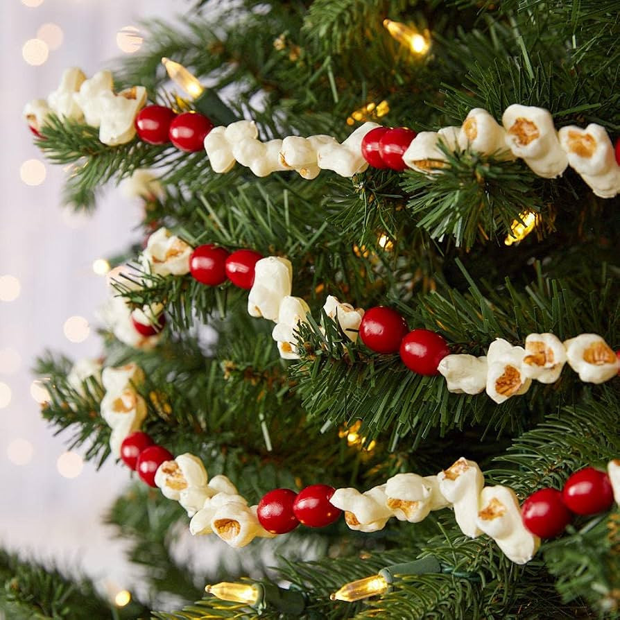 Popcorn and Cranberry Garland for Christmas Tree by Factory Direct Craft - This Old Fashion Real ... | Amazon (US)