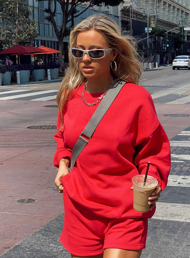 Amato Sweatshirt Red | Princess Polly US