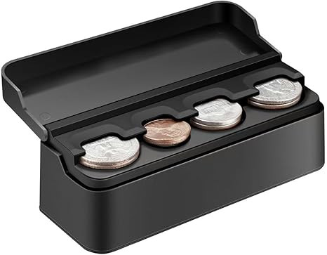 SINGARO Coin Holder for Car, Coin Change Organizer Compatible with Coins of Different Sizes, Dash... | Amazon (US)