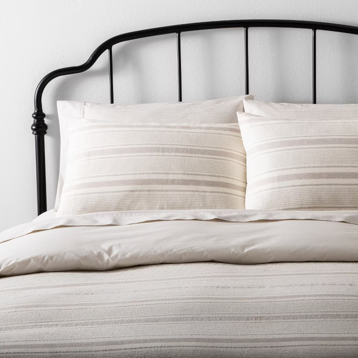 Duvet Cover Set Linen Blend Yarn Dye Stripe - Hearth & Hand™ with Magnolia | Target