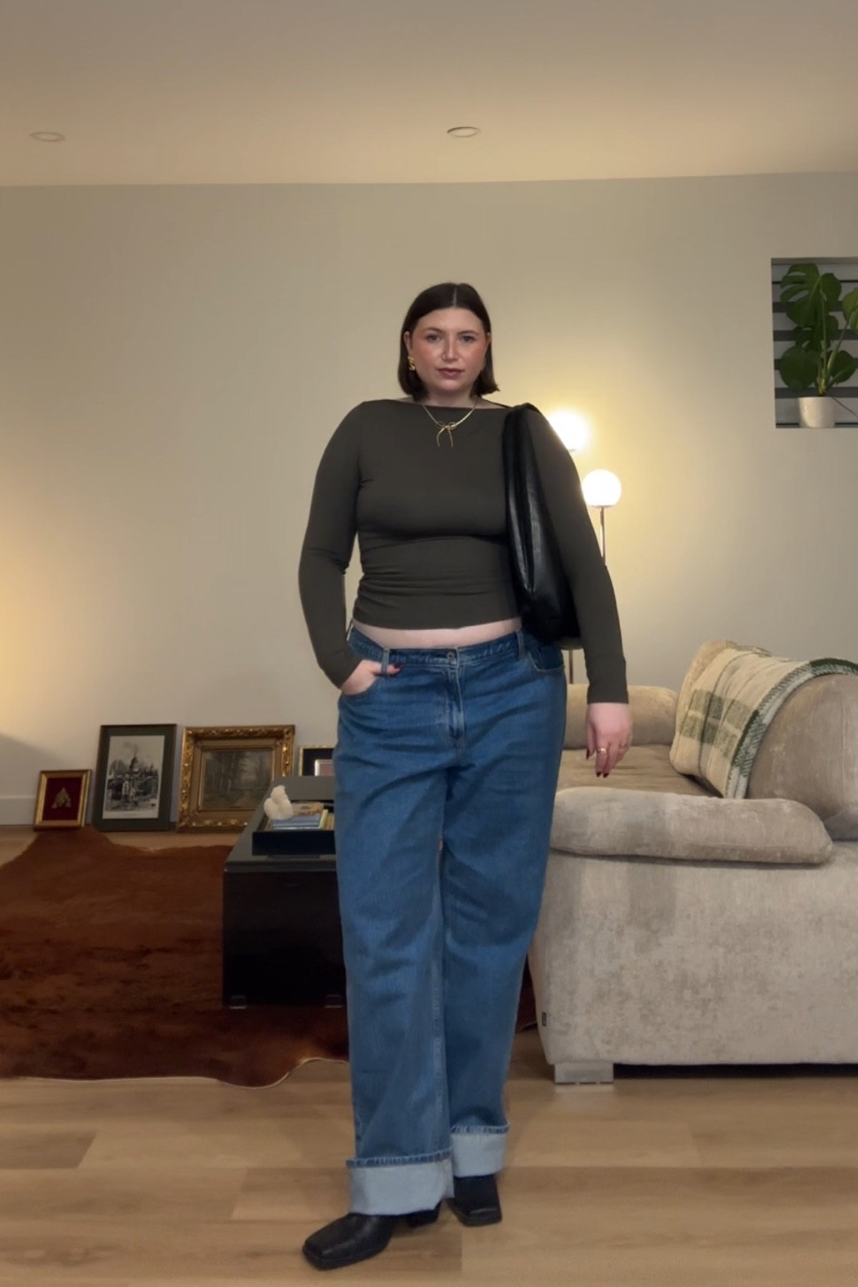 Midsize outfit inspo, low baggy jeans 

#LTKcurves #LTKmidsize #LTKstyletip