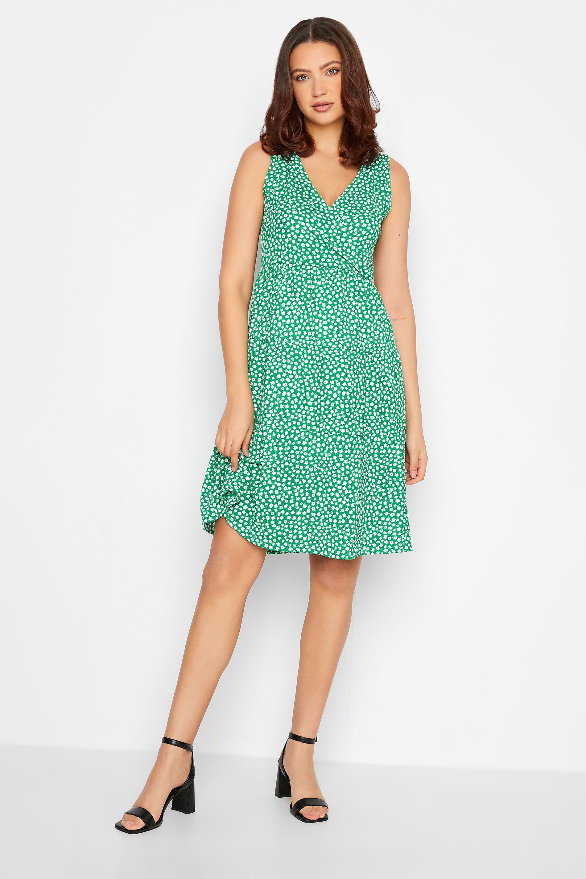 LTS Tall Green Ditsy Print Mini Dress | Long Tall Sally