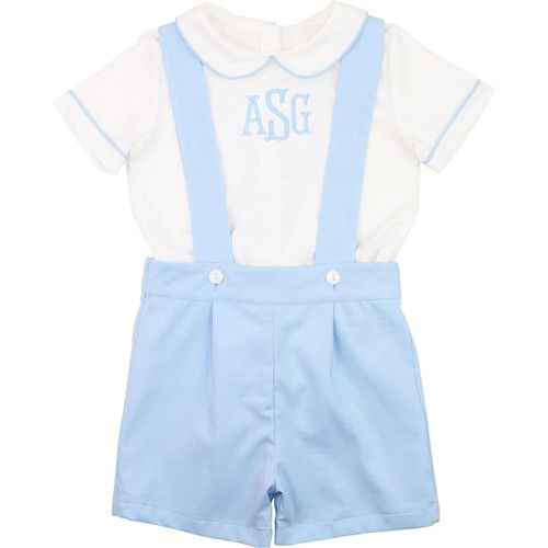 Blue And White Overall Set | Cecil and Lou