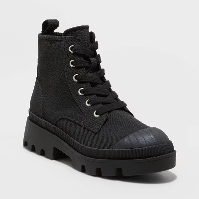 Women's Teagan Lace-Up Sneaker Boots - Universal Thread™ Black 7.5 | Target