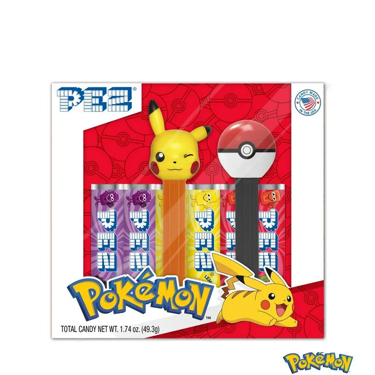 PEZ Pokémon Twin Pack Candy Refills, 1.74 Ounce Gift Set - Pikachu Winking & Poké Ball | Walmart (US)