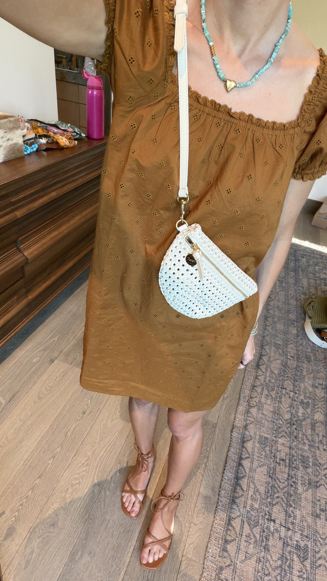 Madewell burnt/ruse loose mini dress!