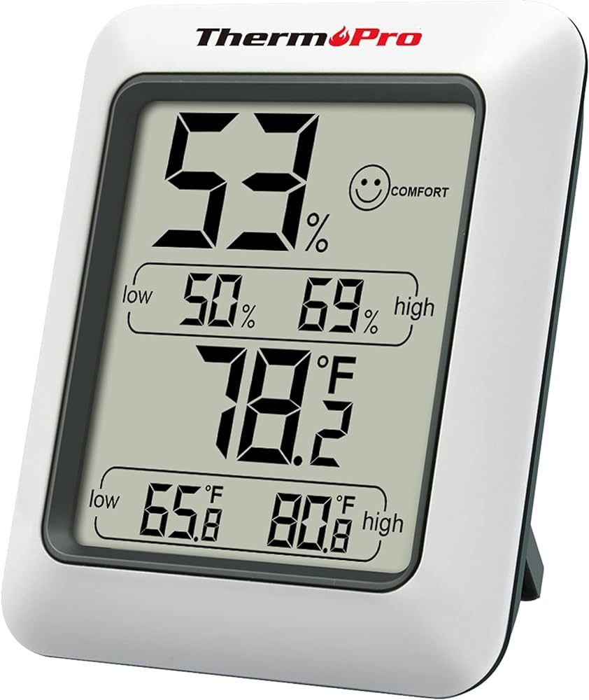 ThermoPro TP50 Digital Hygrometer Indoor Thermometer Room Thermometer and Humidity Gauge with Tem... | Amazon (US)