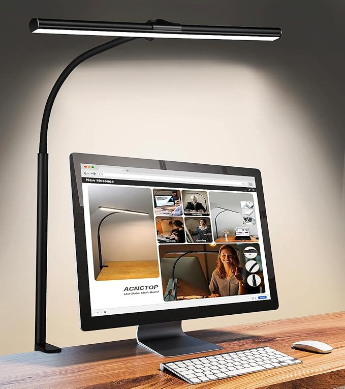 ACNCTOP Desk Lamp for Office Home - Eye-Caring Architect Task Lamp 25 Lighting Modes Adjustable L... | Amazon (US)