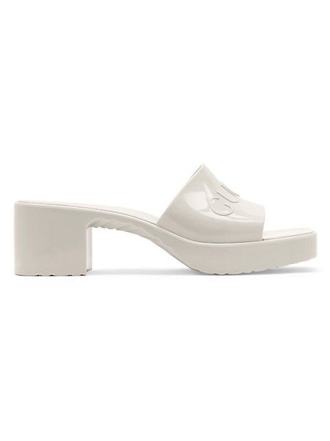 Gucci Women's Rubber Slide Sandals | Saks Fifth Avenue