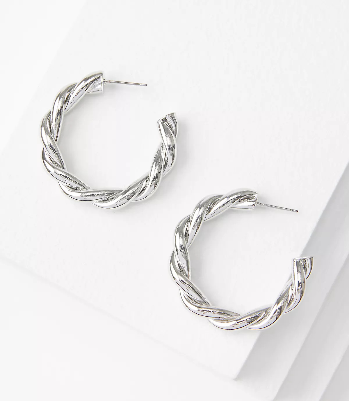 Twist Hoop Earrings | LOFT