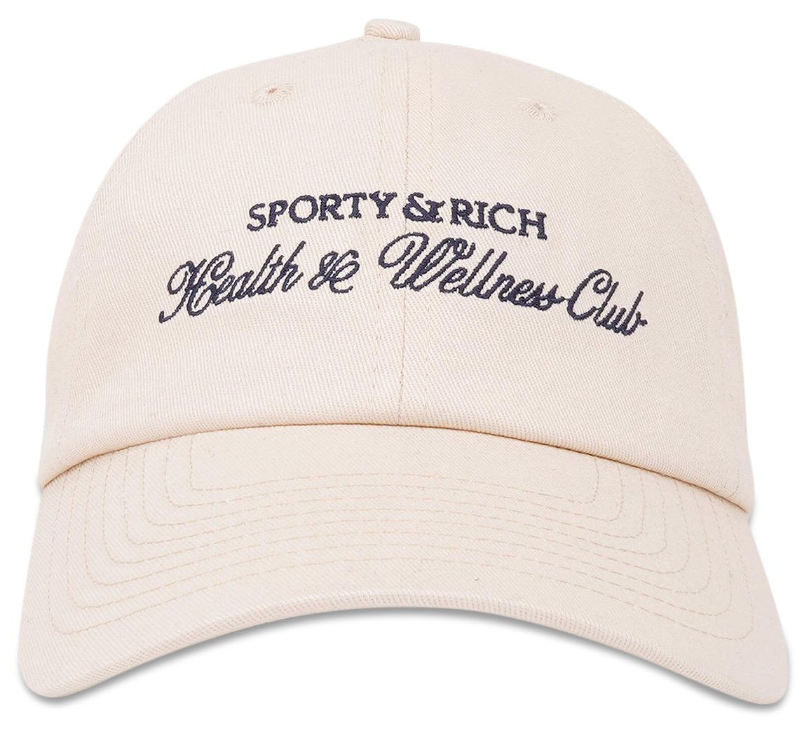 Sporty & Rich H&W Club Embroidered Hat 'Cream/Navy' | GOAT