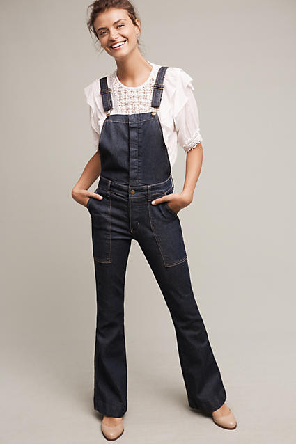 Current/Elliott Andover Flared Overalls | Anthropologie (US)