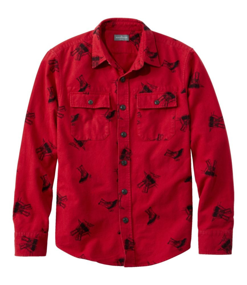 Men's Signature 1933 Chamois Flannel Shirt, Slim Fit, Pattern Royal Red Bean Boot Medium, Flannel L.L.Bean | L.L. Bean
