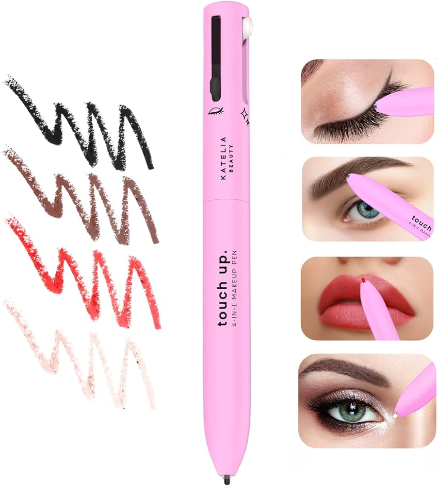 Katelia Beauty Touch Up 4-in-1 Makeup Pen (Eye Liner, Brow Liner, Lip Liner, & Highlighter) All-i... | Amazon (US)