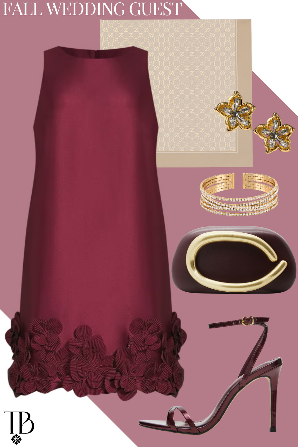 This chic cocktail look is perfect for a fall celebration — effortless, elegant, and just the right amount of statement. The rich wine-toned dress with floral detailing pairs beautifully with metallic accessories, strappy heels, and a bold clutch. Whether it’s a city soirée or an intimate evening reception, this outfit is ready for champagne toasts and a night on the dance floor. 

#FallWeddingGuest #CocktailStyle #WeddingOutfit #LTKWedding #EveningLook #OOTN

 

 #LTKSeasonal #LTKParties #LTKWedding