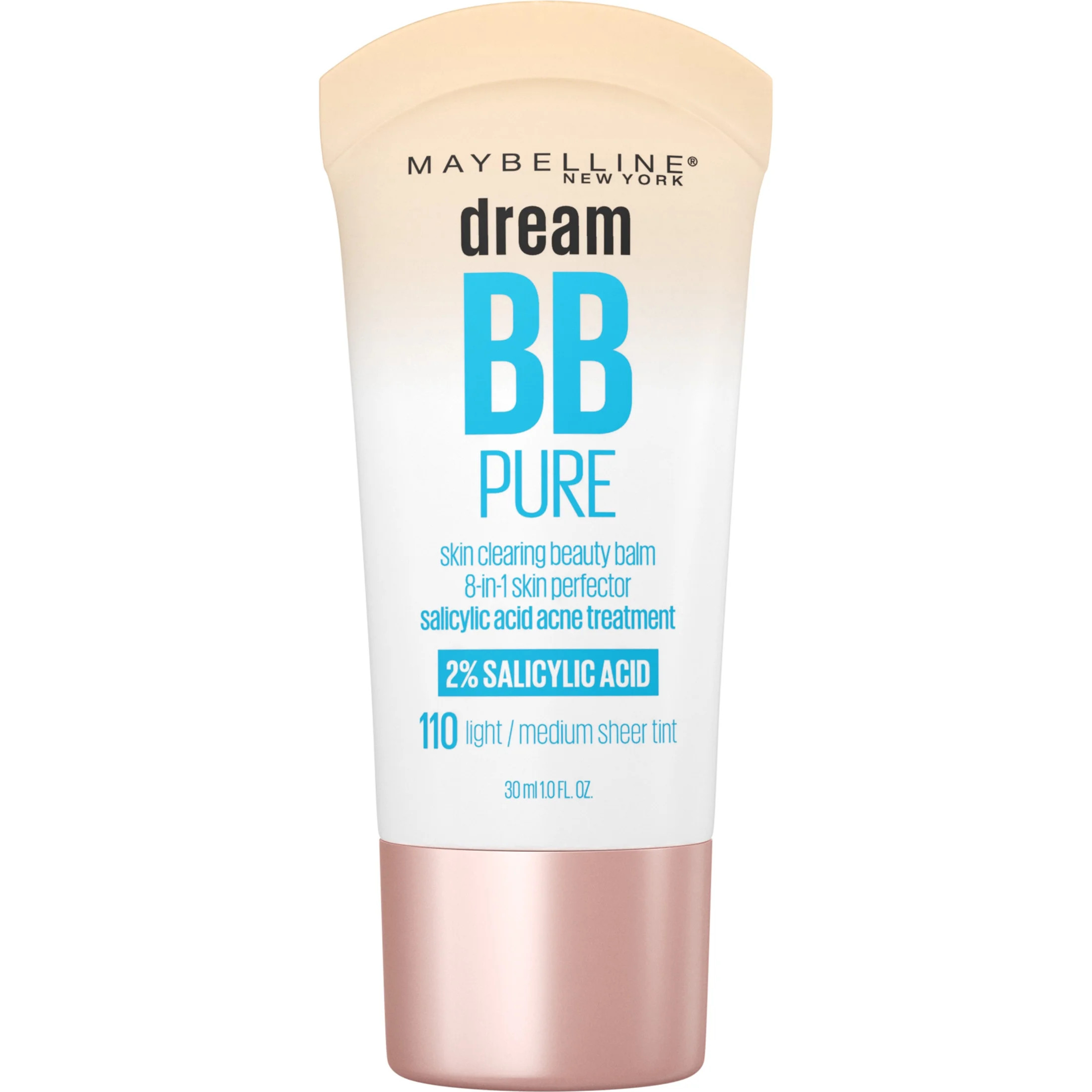 Maybelline Dream Pure 8 in 1 Skin Perfector BB Cream, Light Medium, 1 fl oz | Walmart (US)