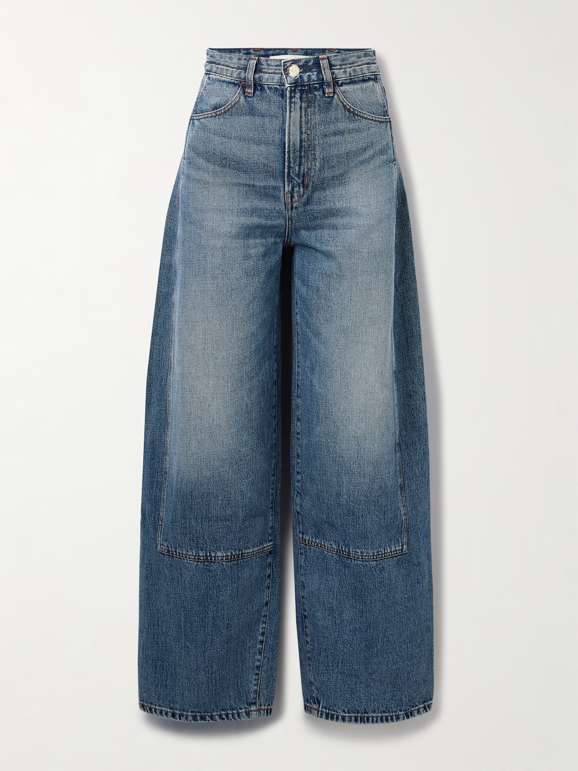 The Rhone paneled high-rise barrel-leg jeans | NET-A-PORTER (US)