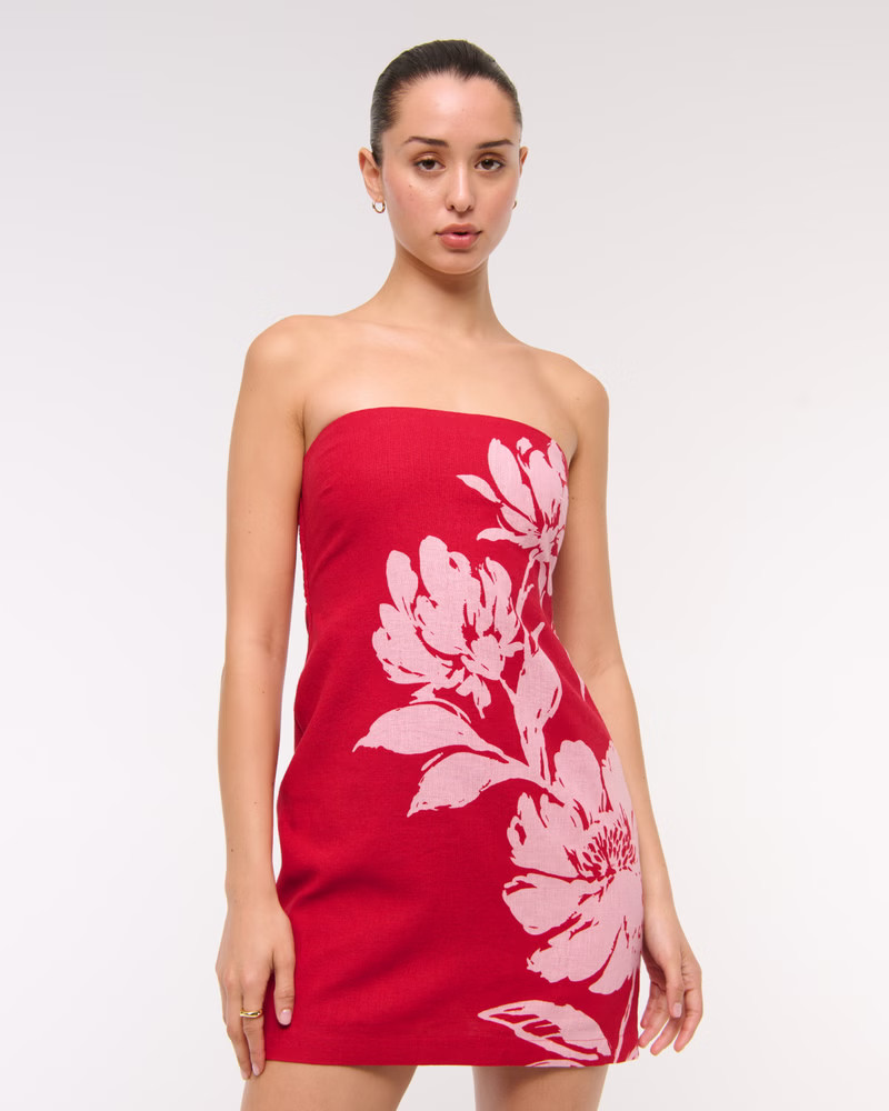 Women's The A&F Scarlett Strapless Linen-Blend Skort | Women's Dresses & Jumpsuits | Abercrombie.... | Abercrombie & Fitch (US)