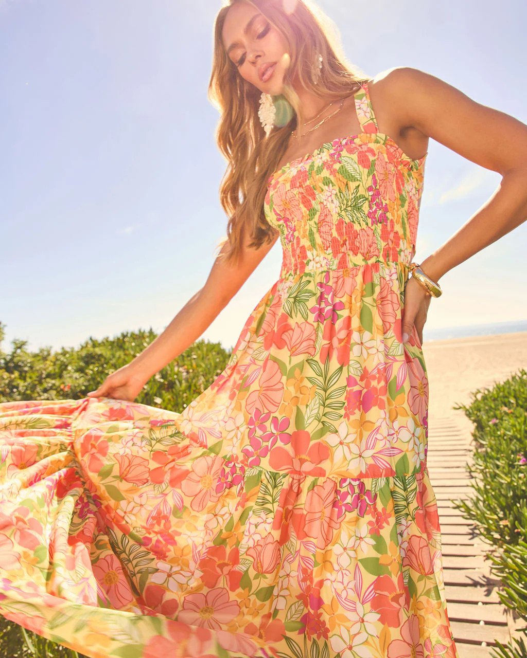 Emelia Floral Print Maxi Dress | VICI