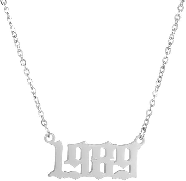 SKQIR Birth Years Necklace,Initial Year Number Pendant Necklace Birthday Gift Charm Friendship Ol... | Amazon (US)