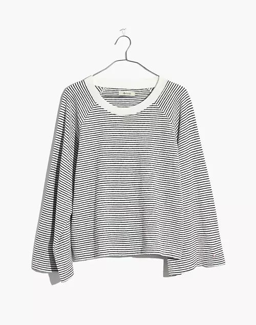 Terry Raglan Sweatshirt in Stripe | Madewell