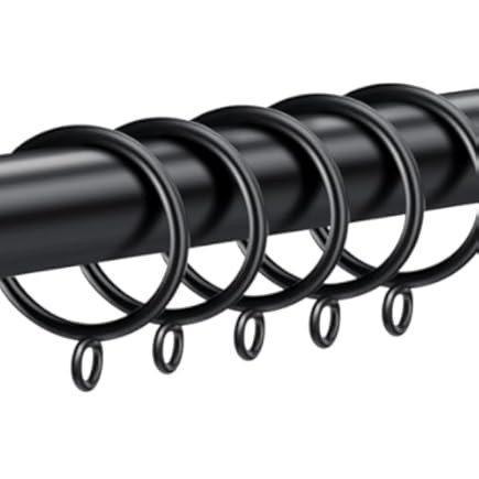 Maitys 100 Pcs Metal Curtain Rings with Eyelet Inner Diameter Eyelet Curtain Rings for Drapery Cl... | Amazon (US)