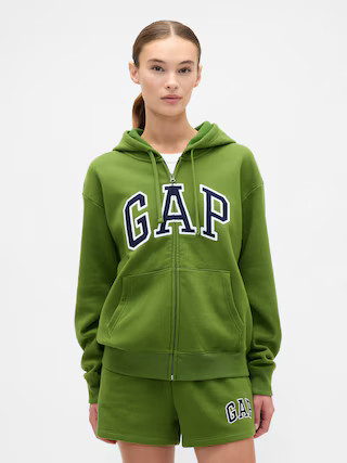 Relaxed Gap Logo Zip Hoodie | Gap Factory