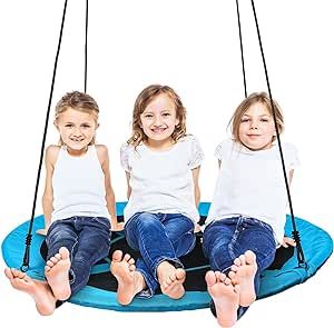 Homde Flying Saucer Swing 40 Inch 660lb Anti-Fade Tree Swing Set Outdoor Indoor Swings with Adjus... | Amazon (US)