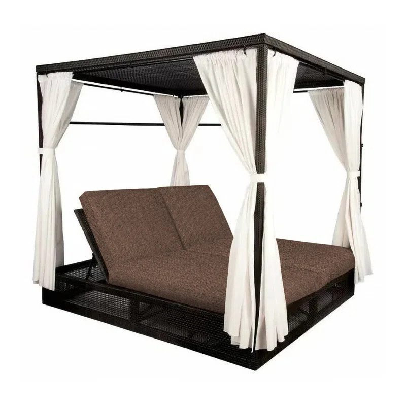 Montecito 74.5'' High-Density Polyethylene (HDPE) Wicker Outdoor Patio Daybed | Wayfair North America