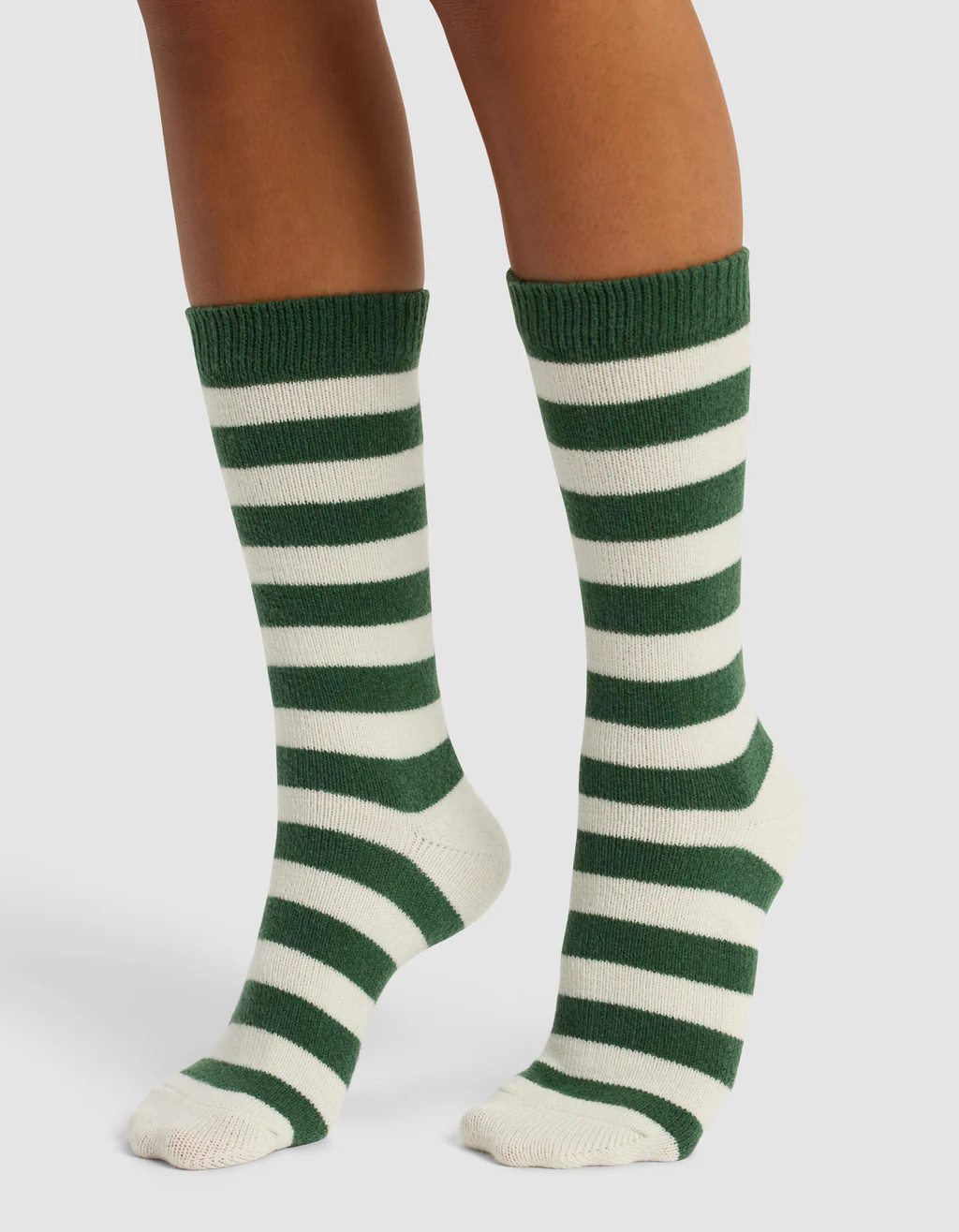 The Striped Plush Lounge Sock | Cozy Earth