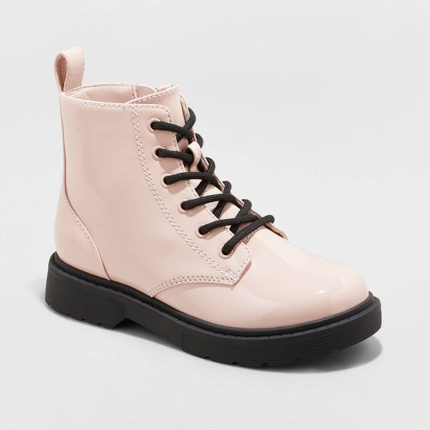 Girls' Zoe Zipper Lace-Up Combat Boots - art class™ | Target