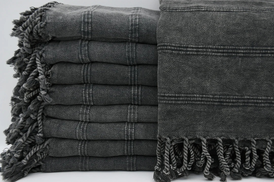Stone Washed Hand Towel,dish Towel,small Towel,18x36,dark Gray Hand Towel,kitchen Towel,turkish T... | Etsy (US)