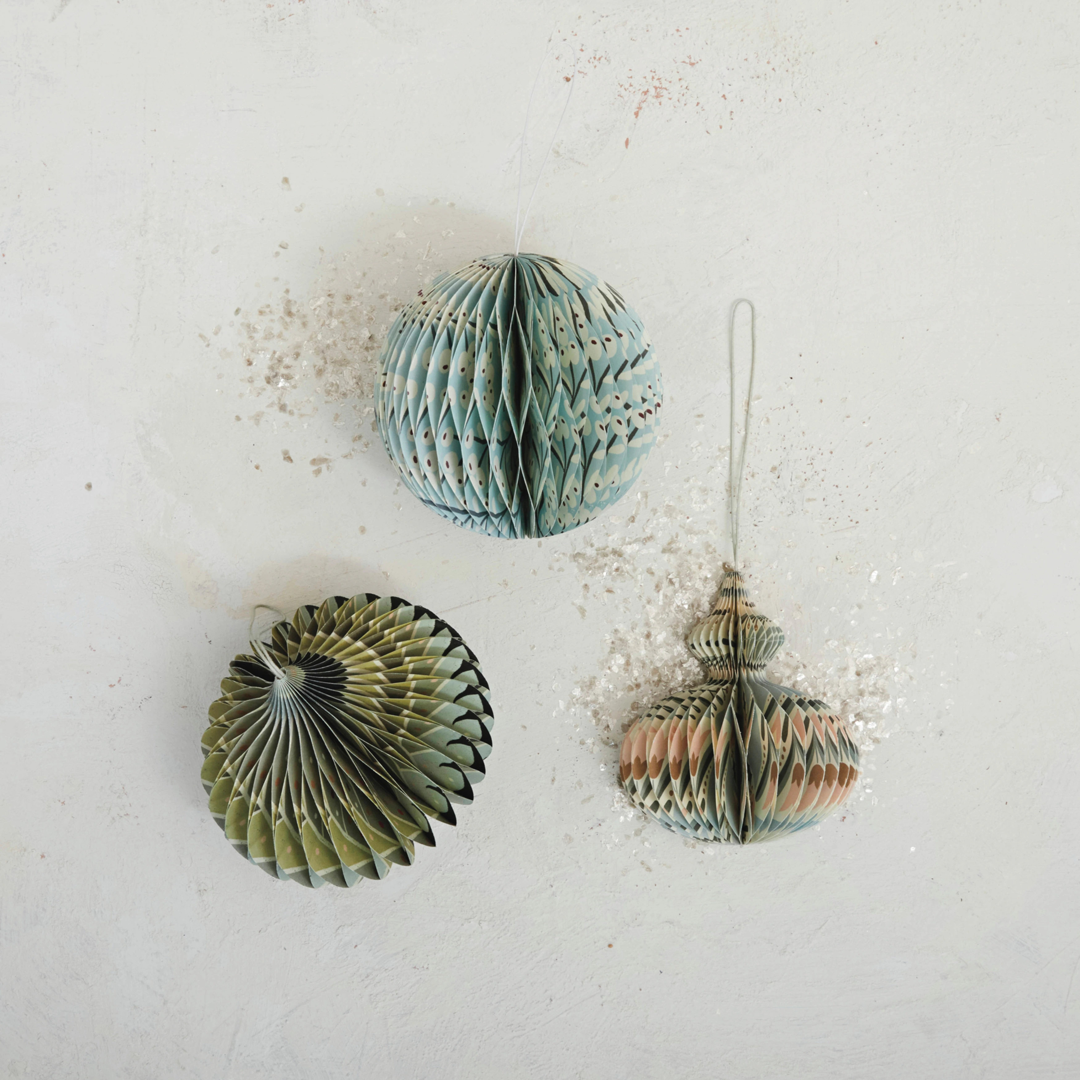 Paper Folding Honeycomb Ornament with Pattern, Set of 3 | Bed Bath & Beyond