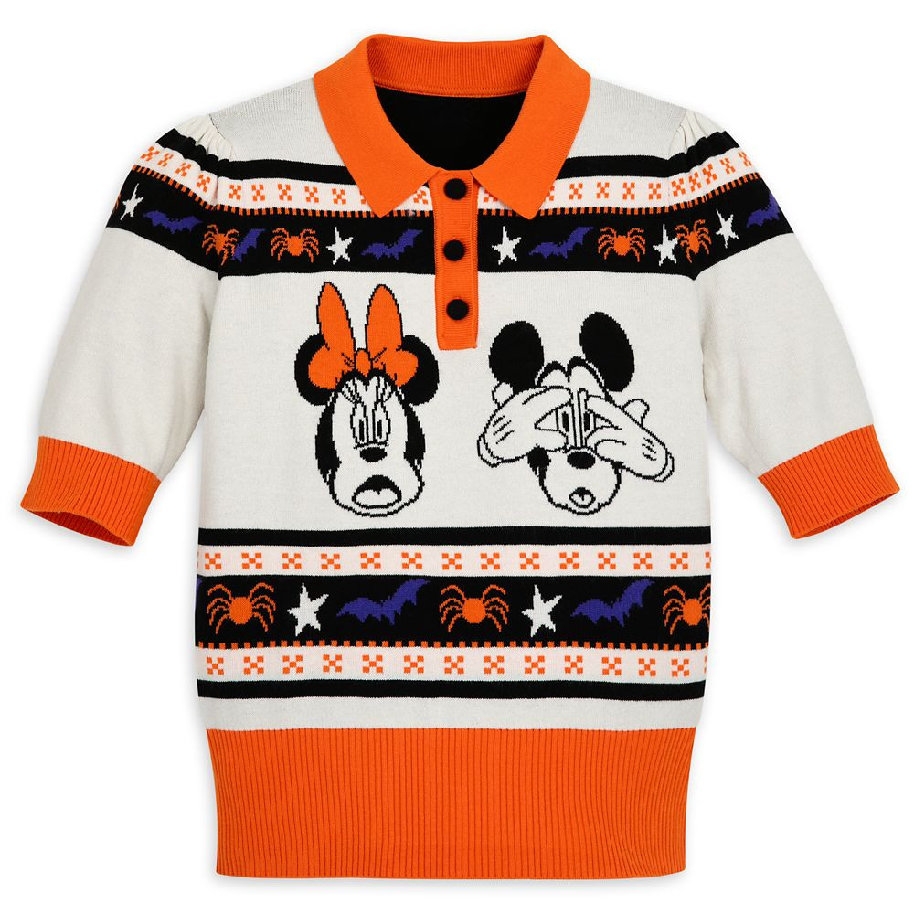 Mickey and Minnie Mouse Halloween Knit Top for Adults by Her Universe | Disney Store