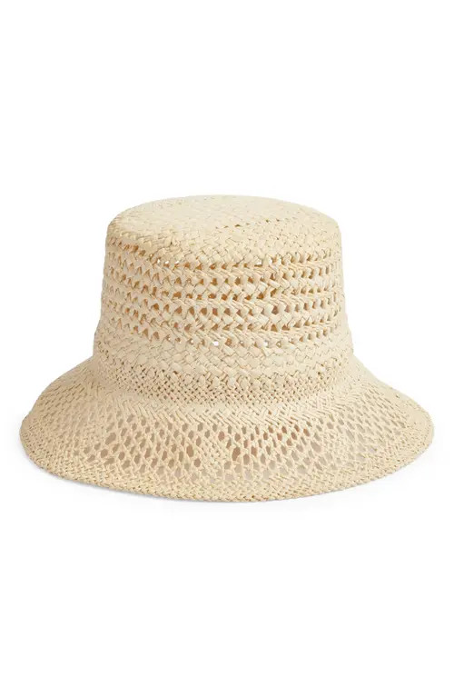 Nordstrom Handcrafted Straw Bucket Hat in Natural Light at Nordstrom | Nordstrom
