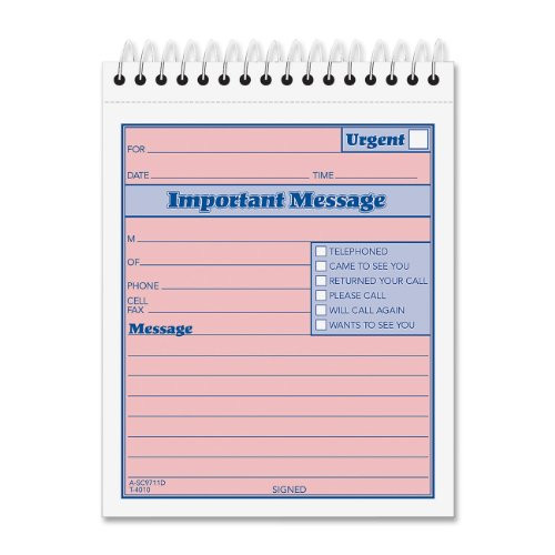 TOPS 2-Part Carbonless Phone Message Book, 4.25 x 6 Inches, Top Spiral Binding, 1 per Page, 50 Sheet | Amazon (US)