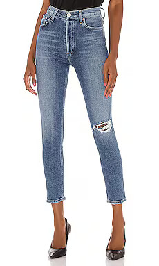 AGOLDE Nico High Rise Slim in Shoreline from Revolve.com | Revolve Clothing (Global)