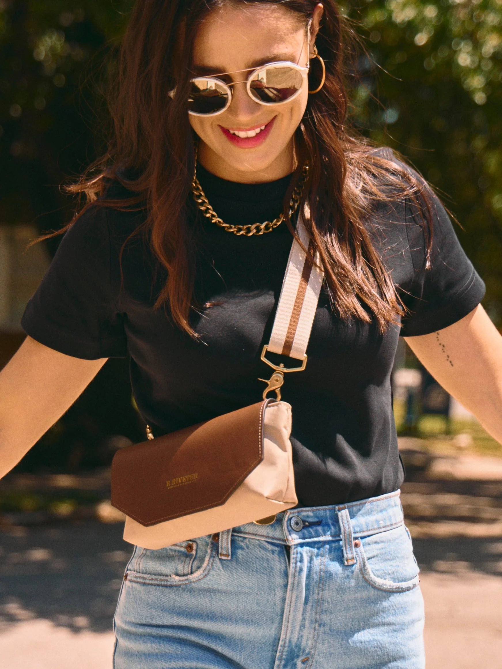 Whittle | Khaki Nylon + Brown Leather | R. Riveter