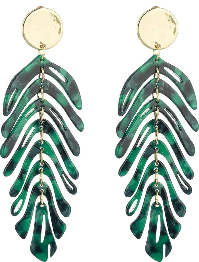Leaf Drop Statement Earrings | Nordstrom Rack
