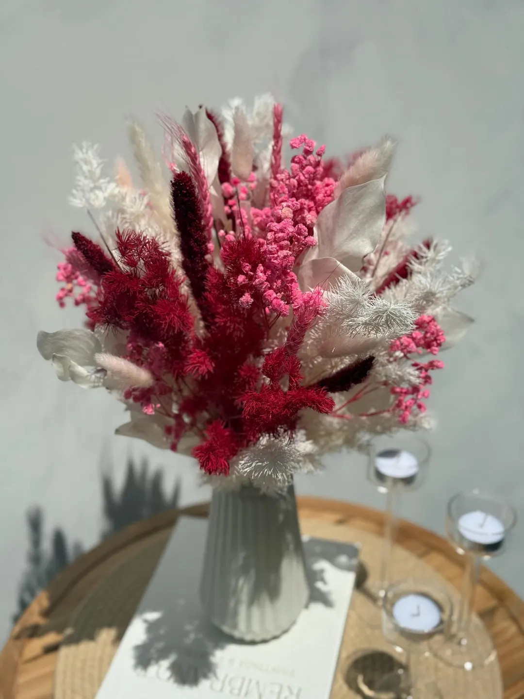 Elegant 16” Round Dried Flower Arrangement for Lasting Birthday Memories - Etsy | Etsy (US)