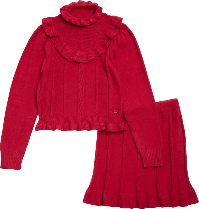 Kids' Cable Knit Sweater & Skirt Set | Nordstrom Rack