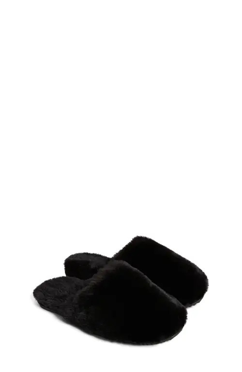Apparis Melody Faux Fur Slide Slipper in Noir at Nordstrom, Size 9 M | Nordstrom