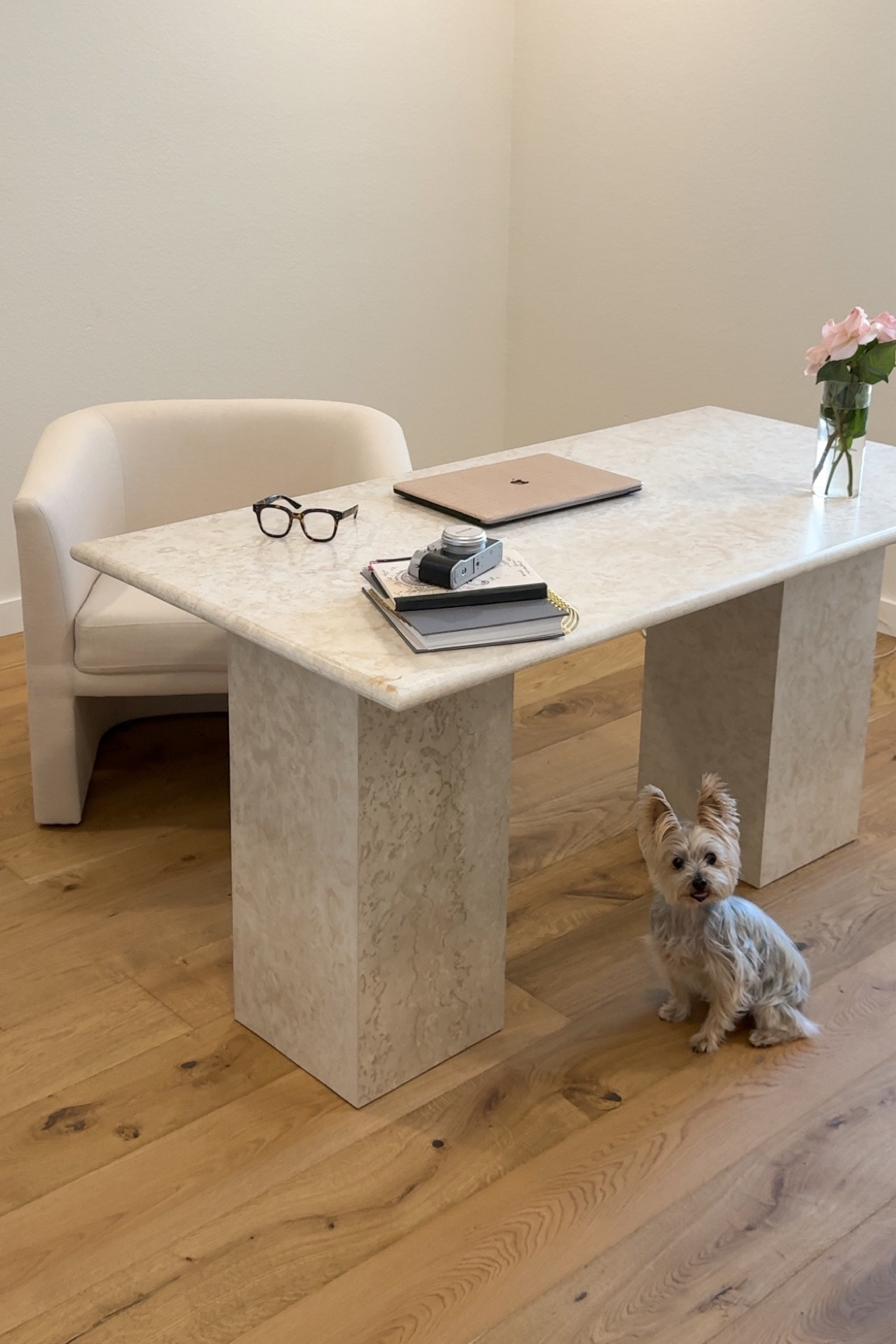 my office is finally coming together!!😭😍 I am obsessed with this stunning stone desk & studio mcgee chair! 

#LTKstyletip #LTKhome #LTKSeasonal
