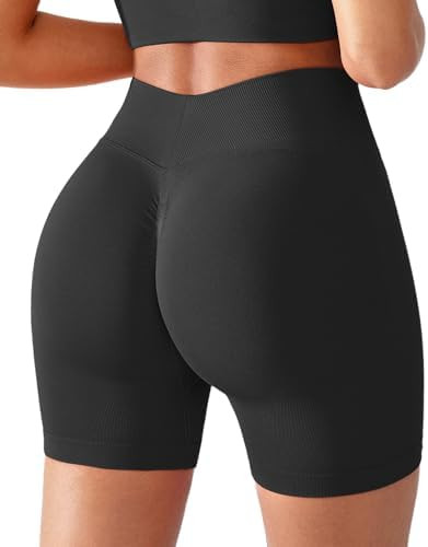 BRXL Seamless Impact Compression Scrunch Butt Lifting Shorts for Women V Back 5" Inseam High Wais... | Amazon (US)