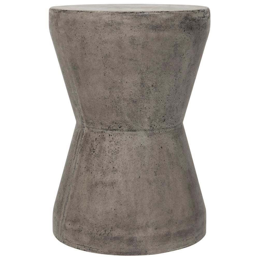Safavieh Torre Dark Gray Round Stone Indoor/Outdoor Accent Table-VNN1001A - The Home Depot | The Home Depot